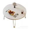 Mesa de Estudio Redonda Portátil para Comer, Mesa de Noche, Mesa Redonda para Ventana, Sala de Estar, Escritorio Plegable Simple para Niños para Leer