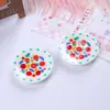 Nuevo Modelo de Platos de Juguete Impresos Realistas, Pequeños Accesorios de Resina, Vajilla de Juguete, Imanes para Refrigerador DIY, Decoraciones para Juego de Imitación