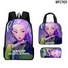 Mochila de Grupo de Chicas con Temática de Película Transfronteriza 3D, Mochila Infantil, Lonchera, Estuche para Lápices Juego de Tres Piezas