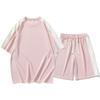 Traje Casual para Homens Verão 2026 Camiseta Solta para Casal Estrela Cropped Shorts de Manga Curta Conjunto Esportivo de Duas Peças Roupas Masculinas Ins