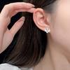 Tiki foto real S925 plata de ley aretes pequeños y frescos de gota de aceite y flor aretes femeninos nicho alto sentido gardenia combinan con todo
