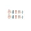 Cauda de Peixe Aurora Azul Armadura de Unha Postiça Patch de Unha com Toque Avançado Patch Pronto para Nail Art Tamanho Atacado 10 Peças