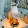 Calentador de Cera para Aromaterapia Lirio Blanco Nieve Calentamiento sin Llama Atmósfera Cálida para Dormitorio Lámpara de Atmósfera con Conexión de Paisaje de Hierro Antiguo Otro