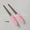 Lima de uñas de acero inoxidable en stock del fabricante para manicura, pulido, herramienta de cuidado de uñas esmerilada de doble cara para el cuidado de las manos