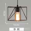 Lustre Retro Loft de Ferro Forjado Cabeça Única Decoração Estilo Industrial Restaurante Bar Combinação Multi-Cabeças Lustre Pequeno Criativo Personalizado