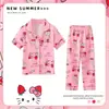 Pijama Infantil para Niñas y Niños, Pantalón Largo y Mangas Cortas, Conjunto de Ropa de Casa Linda de Princesa para Niñas de Verano para Niños Mayores