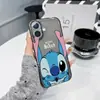 Funda Bucal de Stitch Adecuada para Teléfono Móvil Apple 15 Transfronterizo 17Promax Iphone16 Dibujos Animados 14 Transparente 13