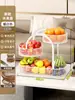 Bandeja de Frutas para Sala de Estar, Cesta de Frutas Doméstica, Bandeja de Exibição de Frutas Secas e Lanches Multicamadas de Ferro, Suporte de Armazenamento de Frutas Multicamadas para Mesa de Jantar