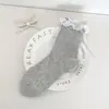 Calcetines de Encaje para Niñas Primavera 2026 de Media Pantorrilla Ultra Delgados de Malla Transpirables de Algodón Estilo Dulce de Princesa