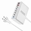 Carregador de Mesa de Nitreto de Gálio 500W Pd Transfronteiriço Novo Carregador 6C2A Adaptador Multifuncional de 8 Portas Pd