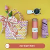 Bolsa tejida empresa de regalos para enviar bienestar al empleado día de la madre día de la enfermera regalo taza térmica ventilador traje de regalo para la mano
