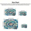 Temu SHEIN Felpudo Mandala Flor de Anacardo Felpudo Decorativo Felpudo con Impresión Digital JIT