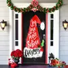 Decoración de Cubierta de Puerta de Navidad Tela de Fondo Verde de Navidad Cubierta de Puerta de Navidad Colgante de Puerta Decoración de Fiesta de Año Nuevo Tapiz de Cubierta de Puerta