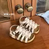Sandalias de Princesa de Verano 2026 Estilo Nuevo Estilo Coreano para Niños con Lazo y Punta Abierta