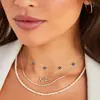 Collar Personalizado de Trébol de Cuatro Hojas de Amazon, Cadena para Clavícula de Trébol de la Suerte, Serie Bosque, Joyería Femenina Fresca y de Moda