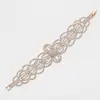 Pulseira Cravejada com Strass Estilo Europeu e Americano, Pulseira Exagerada com Pedras Completas, Elegante Acessório de Casamento para Noivas de Alta Qualidade.B141