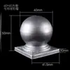 Cabeça de bola de ferro forjado Tampa de tubo Tampa de tubo Guarda-corpo de aço zincado Tampa de tubo quadrado Tampa de cobertura Acessórios de bola redonda Cabeça de coluna decorativa Corrimão de ferro forjado