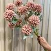 2023 nuevo crisantemo de bola Serie de Otoño 3 crisantemo de ping pong nuevo amante crisantemo de bola decoración de boda flores artificiales al por mayor