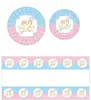 Chicos y Chicas Transfronterizos Fiesta de Baby Shower Cumpleaños de Bebé Taza de Papel Plato de Papel Cubiertos (Cuchillo, Tenedor, Cuchara) Mantel Set Decorativo