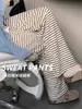 Pantalones de Rayas Anchos de Maternidad para Primavera y Otoño, Tallas Grandes Nuevo Estilo 2026, Adecuados para Usar Afuera, No Aprietan el Vientre durante el Embarazo, Leggings de Maternidad