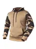 Sudadera Camuflada de Gran Tamaño para Otoño e Invierno Nueva, Casual Holgada, Pulóver de Manga Larga de Forro Polar para Hombre