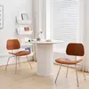 Placa multicapa de madera curvada de diseño Respaldo medio antiguo Silla simple moderna Red social Silla de café para tienda de té Silla para comer DCM