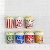 Llavero de simulación de palomitas de maíz, pegamento en crema, accesorios de resina, adornos para casa de muñecas, comida en miniatura para jugar