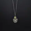 Collar de Diente de León Estilo Bosque Botella Deseosa Cadena para Suéter Botella de Vidrio con Forma de Gota de Agua Estado de Ánimo de Vuelo de Noche de Verano Especimen de Planta