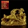 Adornos Decorativos de Caballos, Caballo de Cobre con Lingotes, Carro de Caballos de Latón, Caballo de Cobre para la Buena Fortuna, Caballo Tang de Cobre para la Entrada de Oficina o Tienda