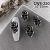 Joyería para decoración de uñas con diamantes 2024, nuevo estilo retro oscuro de Halloween, personalidad de araña, accesorios de aleación de calavera para uñas