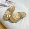 Lindas Chanclas Casuales de Dibujos Animados para Niñas Birkenstock Otoño e Invierno Shirley Rose Retro Calzado de Exterior Planos Chanclas de Punta Media