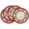 Amazon Más Vendido Estilo Festivo Navidad Posavasos Redondos Arreglo de Ambiente de Restaurante Manteles Individuales Estampado/Juego de 4 Piezas