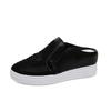 Zapatillas de Media Pantufla con Elevación Interna para Mujer para Usar Afuera Verano Malla Nueva con Pedrería Transpirables Tacón de Cuña Plataforma de Suela Gruesa Zapatos Blancos