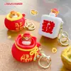 Juguete Divertido para Aliviar el Estrés, Llavero de Muñeco para Apretar de Fortuna Instantánea, Juguete Creativo para Aliviar el Estrés, Regalo de Año Nuevo