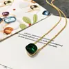 [10] viento de palacio cálida primavera y verano color caramelo corte irregular cristal coreano simple estilo gema collar clavícula