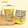 Balde de Papel para Pipoca e Frango Frito de Grande Capacidade 85oz 2400ml, Balde Espesso para Takeaway de Asas de Frango com Tampa Opcional