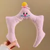 Faixa de cabeça de pelúcia fofa de desenho animado para lavar o rosto de mulheres, acessório de cabelo para outono e inverno, faixa de cabeça de coroa alta, antiderrapante, grampo de cabelo que não cai
