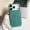 Adecuado para iPhone 17 Pro Max Funda Magnética para Teléfono con Sensación de Piel Mate Apple 16 Agujero Grande PC Anti-Caídas Funda Protectora 15