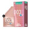 Producto Genuino Oficial Okamoto 003 Extra Fino Rosa Dorado Ajustado Ultra Suave Condón sin Depósito para una Sensación Desnuda
