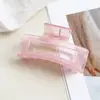 Nuevos pasadores de garra color gelatina para cabello grueso, accesorios para el cabello elegantes y exquisitos para recogidos en la parte posterior de la cabeza, pinzas de tiburón