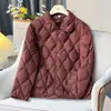 Nuevo y Elegante Abrigo de Algodón Relleno para Mamá con Cuello Solapa, Chaqueta Corta de Algodón Caliente y Ligera de Moda para Mujeres de Mediana Edad y Mayores
