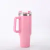 Copo de Carro com Alça de Primeira Geração 40oz Transfronteiriço Aço Inoxidável 304 Camada Dupla Isolado Copo para Manter Frio ao Ar Livre Copo com Canudo para Gelo