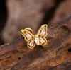 Unha de Osso de Orelha Zircônia de Aço Inoxidável Casual e Personalizada, Joia de Piercing de Unha de Orelha Micro-Embutida Exquisita e Compacta 0.8*6*4mm
