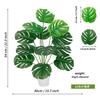 Planta verde de simulación transfronteriza, planta falsa europea, decoración de estudio de espalda de tortuga, red, adornos rojos, cola suelta, árbol de girasol, venta al por mayor
