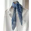 Lenço de Seda Xili Leve e Versátil para Mulheres, Lenço de Seda de Amora para Primavera e Verão, Lenço Decorativo Multifuncional para Pescoço, Lenço Quadrado