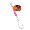 Padrão Borboleta Casting de Longa Distância Forma de Gota d'Água Micro Isca com Anzol, Spinner Rotativo Composto Isca de Metal, Isca Colorida