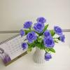 Ingeniería Ecológica Flores Artificiales Rosas de Colores Brillantes Flores Falsas Decoración del Hogar Rosas de Boda Flores Falsas