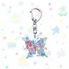Novo Chaveiro Acrílico My Little Pony Estilo Borboleta com Pingente Pequeno de Fluttershy, Rainbow Dash, Pinkie Pie, Rarity, Twilight Sparkle