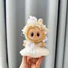 Solo ropa] la primera y segunda generación Labubu muñeco tela tela colgante correa falda sentada fiesta ángel lazo adorable