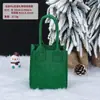 Bolsa de manzana navideña transfronteriza, bolsa de regalo de franela con dibujos animados en bronce y lazo, bolsa de dulces para niños.